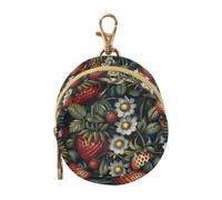 Fruit Strawberries Design Colorful Newborned Boy Pacifier Case Holder with Zipper and Clip Wristlet Wallet, Everything Storage pouching Tapas para chupones de