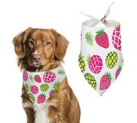 Fruit Strawberry Pineapple Dog Scarf Triangle Bandana Happy Easter Soft Puppy Scarfs Gifts for Medium Large Pets