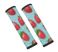 Fruit Strawberry Polka Dot Seat Belt Pads for Car 2 Pack Soft Neoprene Seatbelt Cover Shoulder Pad Neck Cushion Protector Universal Fit for Car Backpack Travel Comfort