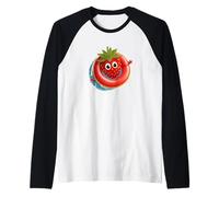Fruit Strawberry Ring Costume for Pool and Beach Lovers Raglan Baseball Tee