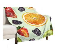 Fruit Style Pattern Soft Throw Blanket for Couch Lightweight Flannel Blanket for Sofa Couch Throw Bed Warm Cozy Decorative Blankets Fall Winter Decor 30"x40"