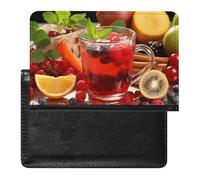 Fruit Tea Passport Cover Protector Rfid Blocking Passport Holder Id Card Holder Secure Travel Wallet Organizer for Passport Tickets Credit Cards, style, One Size