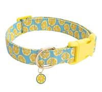 Fruit-Themed Pet Collar - Adjustable Dog & Cat Collar With Cute Fruit Pendants, Durable For Puppies & Small Pets(Yellow,M)