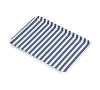 Fruit Tray, Safe Smooth Environmentally Friendly Melamine Blue White Stripe Colourfast Desserts Platter for Restaurant for Home
