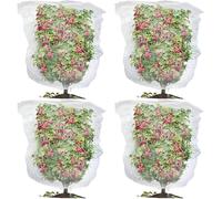 Fruit Tree Netting Bird Protection - Fine-meshed Insect Net with Drawstring, Bird Netting for Garden, Insect Bird Barrier Tree Net, for Small Bush Vegetables Strawberry Bush (4, 80x100cm)