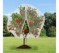 Fruit Tree Netting Bird Protection: Lifegogo 10 x 10ft Large Garden Netting Cover with Zipper and Drawstring Fine Mesh Fruit Tree Covers for Orchard Terrace Farm and Garden