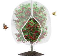Fruit Tree Netting Bird Protection With Zipper, 300x300cm 10x10ft Fruits Nettings Fine Mesh Bird Friendly Garden Netting for Veg Patch Small Bush Fruit Vegetables Cherry Blueberry Strawberry Netting
