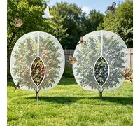 Fruit Tree Netting Bird Protection with Zipper, Bird Insect Barrier Netting Fine Mesh Protection Bags, Cherry Plant Net for Protect Plant Fruits Flower From Insect Bird Eating (2PCS 183 * 183CM)
