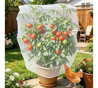 Fruit Tree Netting Bird Protection with Zipper, Bird Insect Barrier Netting Fine Mesh Protection Bags, Cherry Plant Net for Protect Plant Fruits Flower From Insect Bird Eating (80 * 100CM)