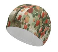 Fruit Under The Tree Swim Cap for Women Men,Swimming Cap-Comfortable Flexible,Swim Hat for Long Thick Curly Hair & Braids Hair