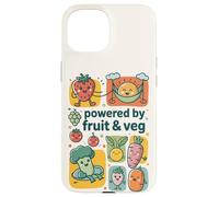 Fruit Veg Powered Vegan Kids Cute Kawaii Design Case for iPhone 15