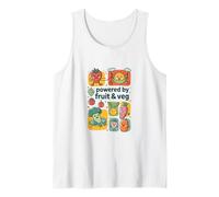 Fruit Veg Powered Vegan Kids Cute Kawaii Design Tank Top