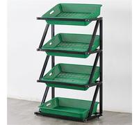 Fruit & Vegetable Display Shelf, Large Capacity Retail Storage Basket for Kitchen, Office, Store, Multi Tier Organizer for Produce