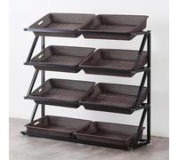 Fruit Vegetable Shelf Retail Display Rack for Produce & Snacks Perfect Countertop Solution for Supermarkets Farmers Markets & Grocery Stores