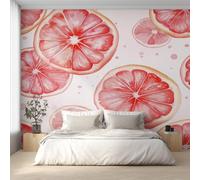 Fruit Wallpaper for Living Room, Cute Cartoon Orange Wall Mural for Bedroom, Non-woven Photo Wallpaper Home Decor 200X140cm, Wall Decoration D22
