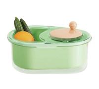 Fruit Washer Spinner Bowl, Portable Rotating Vegetable and Salad Dryer 12.6x9.45x5.51 inches, Manual Lettuce Cleaner, Hand-Cranked Kitchen Strainer for Multi-Purpose Food Wash Basket