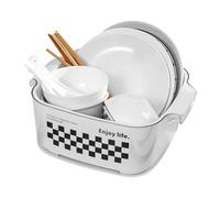 Fruit Washing Bowl and Strainer - 29 x 26 x 12 cm, Large Kitchen Basket with 710 g, No Odour, Draining Board, Versatile Double Layer Scrubber for Preparing Food at Home, Salad, Berries, Ge