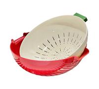 Fruit Washing Bowl, Cleaning Basket with Strainer, Drainer Cleaner Tool, Salad Veggie Pasta, BBQ Food Prep, Kitchen for Home Picnic, 10.63 x 9.84 x 3.94 inches, Lightweight 463 g