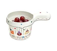 Fruit Washing Bowl,Kitchen Double-Layer Small with Handle | Cute Strainer Bowl Fruit Colander - for Strawberry Tomato Grape Salad Food Produce Sink Home Camping Picnic