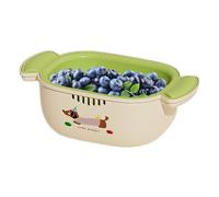 Fruit Washing Bowl with Strainer - 7.8 x 4.4 Inch PP , Cleaning Basket, Kitchen Drain Basin, Space-Saving Tool for Preparing Meals, Salads, Cooked Pasta, Pasta, Berries