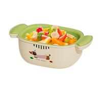 Fruit Washing Bowl with Strainer Insert - Fruit and Washing Basket - Space-Saving Drain Basin for Spaghetti Salad Fruit
