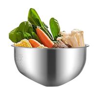 Fruit Washing Bowl With Strainer | Rice Washing and Straining Container | Kitchen Accessories for Home & Garden Drain Pasta Wash Cooking Restaurant Camping