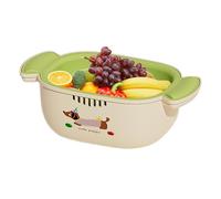 Fruit Washing Bowl with Strainer, Vegetable Drain Basket 105g, Fast Water Drainage, Easy-Grip Design Ideal, for Rice Pasta Salads Meal Prep Kitchen Use 7.8x4.37x2.8 Inches
