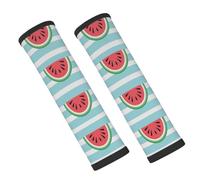 Fruit Watermelon Stripe Seat Belt Pads for Car 2 Pack Soft Neoprene Seatbelt Cover Shoulder Pad Neck Cushion Protector Universal Fit for Car Backpack Travel Comfort