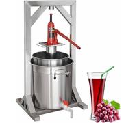 Fruit Wine Press, 2L/22L/36L Stainless Steel Hydraulic Jack Juicer Hand Squeezer Manual Juice Maker Wine Making Equipment Manual Press Machine for Home Restaurants(36L)