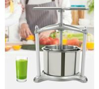 Fruit Wine Press Machine, Stainless Steel Manual T-Handle Press for Cider, Tincture, Cheese, Herbs, Vegetables - Ideal for Outdoor, Kitchen, and Home Use