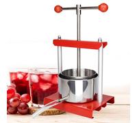 Fruit Wine Press - Manual Juice Maker for Cider, Apples, Grapes, Tincture, Honey, and Olive Oil - Stainless Steel Construction with Handle for Outdoor Kitchen