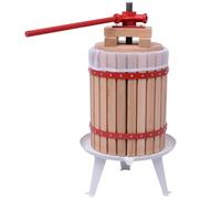 Fruit & Wine Press Natural Oak 18L 370x700mm Solid Oak Cast Iron Steel with Bag