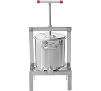 Fruit Wine Presser, 10L/2.6Gal Fruit Vegetables Honey Presser Juice Maker with T-shape Handle, Stainless Steel Barrel Press Machine Cider Grape Making Press Extractor for Wine and Juice Making