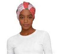 Fruit Womenâ€™s Stretch Headband Cap â€“ Full-Print Fashionable Elastic Hair Cover For Sleep, Workout & Daily Wear â€“ Soft Polyester-Spandex Blend (95% Polyester, 5% Spandex)