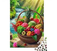 Fruit1000pc Sturdy Cardboard Jigsaw Puzzle Adults Impossible Difficult Challenge Brain Teaser Office Relaxation Gift Idea 70x50cm/1000pcs
