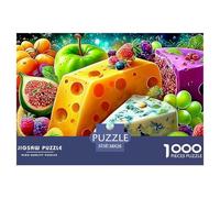 FruitCheeseArtDynamic 1000-Piece Jigsaw Puzzles for Adults A Treasury of Challenging Puzzle Games for Women And Men - An Excellent Shared Hobby for Adults And Kids Age 12 Years And Up 38x26cm/1000pcs