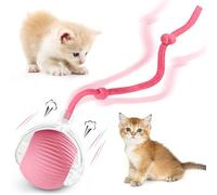 fruitery Interactive Cat Ball Toy, 2025 Upgraded Automatic Cat Toys for Bored Indoor Adult Cats, Smart Moving Cats Toy Balls, 360°Smart Rolling Kitty Ball Toy (Pink)
