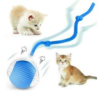 fruitery Interactive Cat Ball Toy, 2025 Upgraded Automatic Cat Toys for Bored Indoor Adult Cats, Smart Moving Cats Toy Balls, 360°Smart Rolling Kitty Ball Toy (Blue)