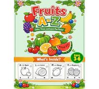 Fruits A-Z Coloring Book: Learn Fruit Names from A-Z with Coloring, Letter Tracing, and Fun Facts for Kids Ages 3-6 (Mozast’s Coloring Club)