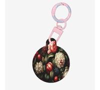 Fruits and Flowers Dog Tags for Pets,Round Acrylic Pet ID Tags,Perfect for Small to Large Dogs and Cats,Cute & Functional