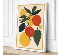 Fruits and Foliage Botanical Canvas Wall Art Print 18x12 Inch