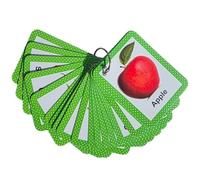 Fruits and Vegetables Flashcards for Toddlers | 24 Real Image Flash Cards with Binding Ring | Laminated, Tear-Proof, Wipeable Learning Cards | Preschool Educational Flashcards for Kids