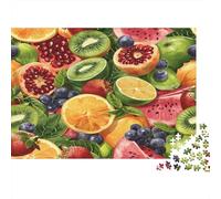 Fruits And Vegetables Jigsaws 1000 Pieces for Adults on Thick Blue Board Jigsaws for Adults As A Fun And Challenging Family Game for Collectible Art 70x50cm/1000pcs