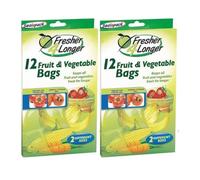 Fruits and Vegetables Storing Bags 2 Size - Natural Food Storage Bag for Home Ready to Use Keeps Fresh for Longer Pack of 12 (Pack of 2)