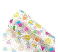 Fruits Banana Avocado Printed Transparent PVC Vinyl Faux Leather Sheets Jelly Synthetic Fabric Roll for Sewing Bags DIY Crafts Accessories(Color-1,20x33cm)