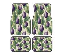 Fruits Fig Leaves Pattern Car Floor Mats Set of 4