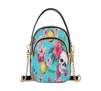 Fruits Flowers Blue Skulls Fresh Summer trendy mens cross body bag with multi pockets hand bags for birthday gifts