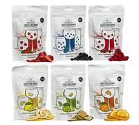 Fruits for Drinks, Bundle - 6 Bags - Freeze Dried Cocktail Garnish - Lemon, Lime, Orange, Strawberry, Raspberry, Blueberry (20 Servings per Bag) For Gin, Prosecco, Whiskey & More Long Shelf Life