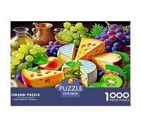 Fruits Jigsaw 1000 Pieces Challenge Game for Adults, Fantasy Food Platter Impossible Jigsaw Puzzles 1000 Pieces Educational Game Home Decoration 38x26cm/1000pcs