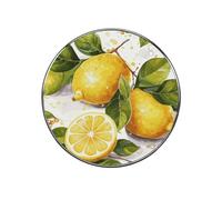 Fruits Lemon Fridge Sticker Funny Fridge Magnets Novelty Round Fridge Magnets Reusable for Whiteboard, Locker, Kitchen, Office- Strong Decor Magnetic Stickers